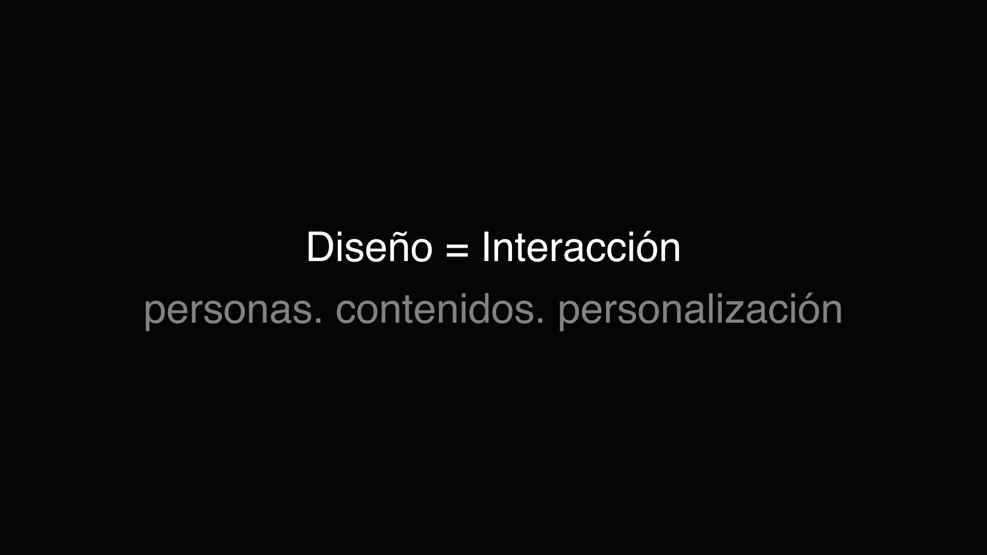 Slide: Diseño es interacción